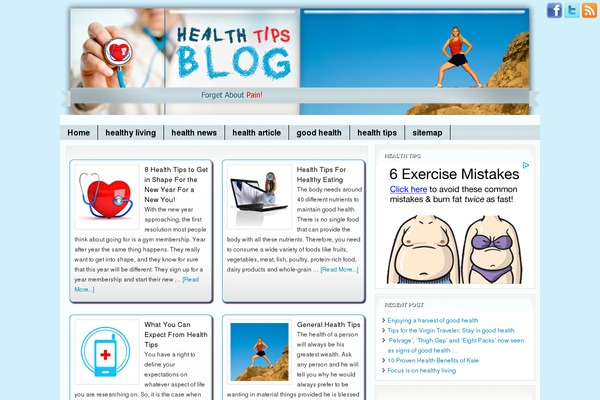 Lifestyle theme site design template sample