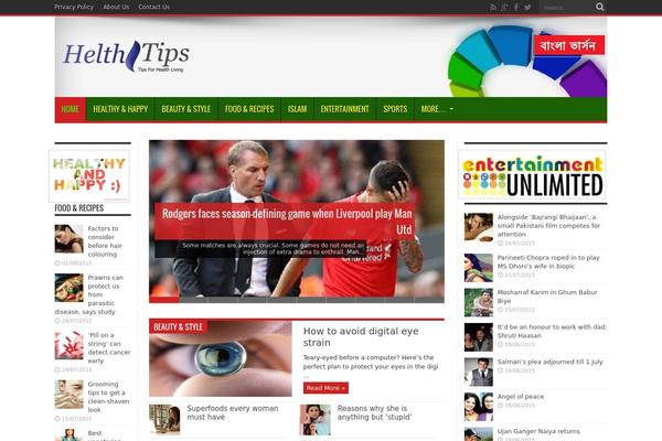 Jarida theme site design template sample