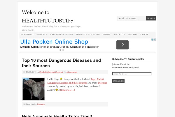 Prose theme site design template sample