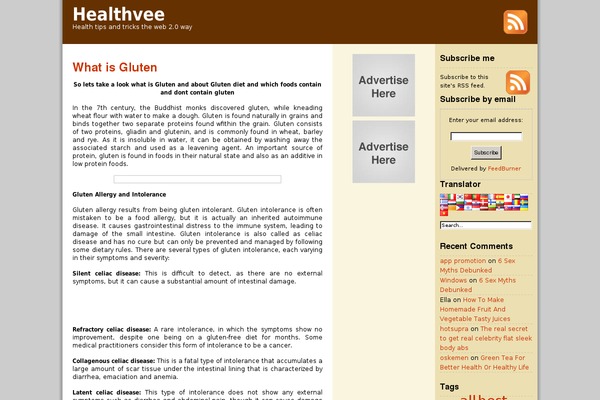 healthvee.com site used Prosense