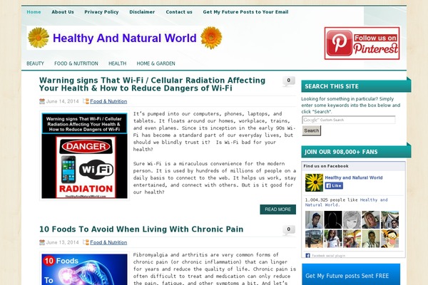 healthyandnaturalworld.com site used Creativ