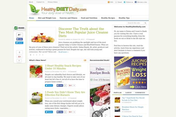 Daily theme site design template sample