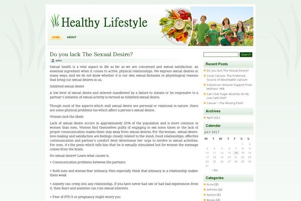 Healthylifestyle theme site design template sample