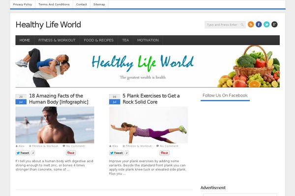 healthylifeworld.com site used Infimag