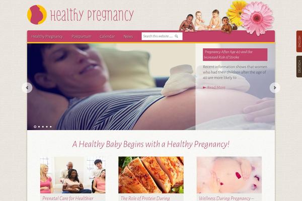 Pregnancy theme site design template sample