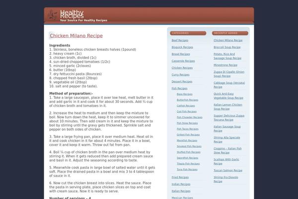 healthyrecipes123.com site used Smoothdeal