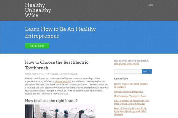 Kore theme site design template sample