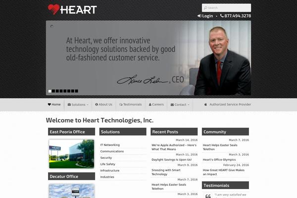 Heart theme site design template sample