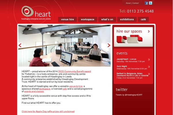 heartcentre.org.uk site used Heart