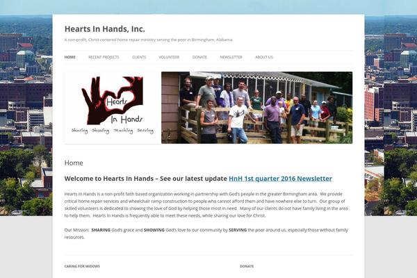 Twenty Twelve theme site design template sample