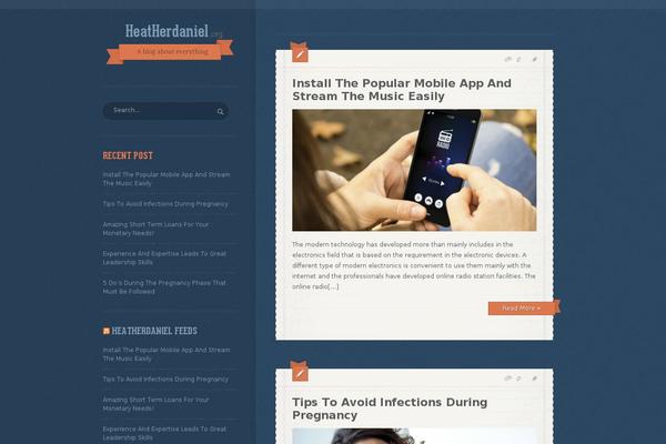 Blog-diary theme site design template sample