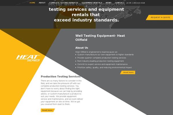 Heat theme site design template sample