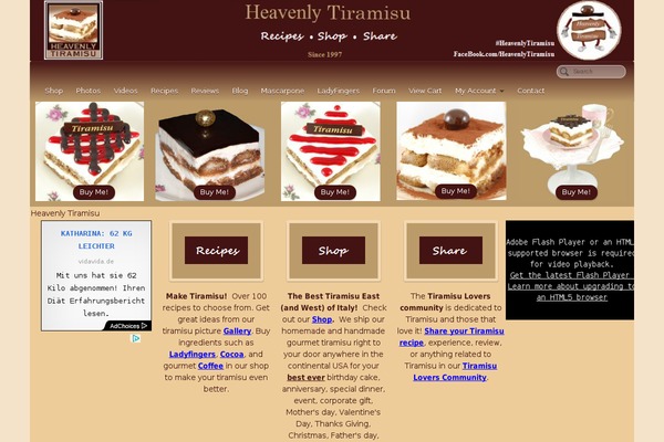 heavenlytiramisu.com site used PageLines