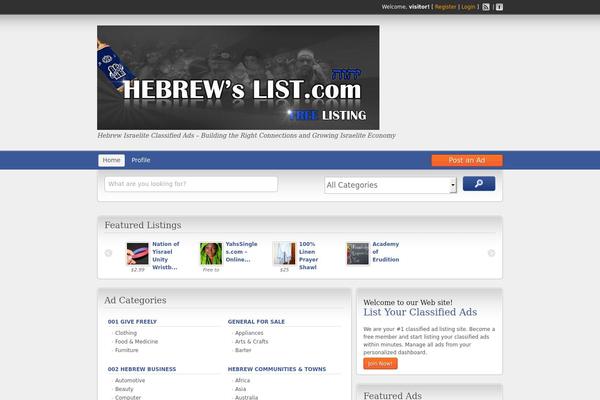 hebrewslist.com site used ClassiPress