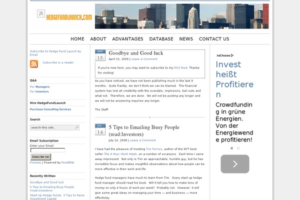 hedgefundlaunch.com site used Blue Zinfandel Enhanced