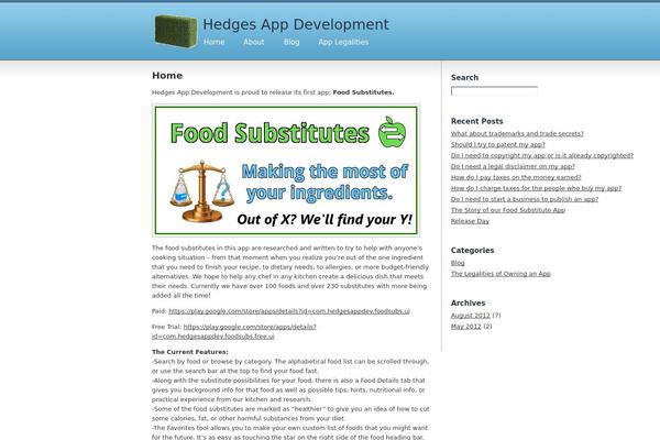 hedgesappdev.com site used Clover