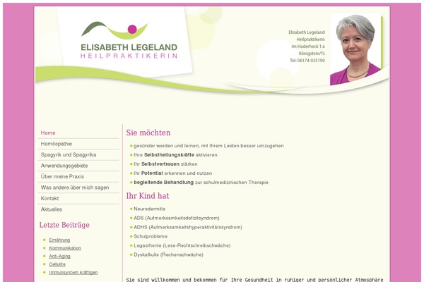 heilpraktikerin-koenigstein.de site used Legelandv9