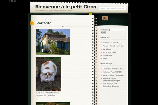 Diary theme site design template sample