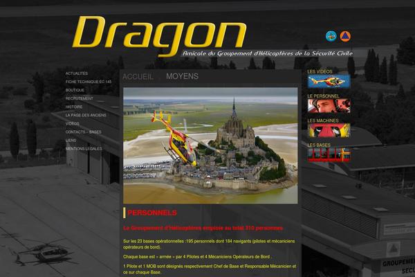 Dragon theme site design template sample