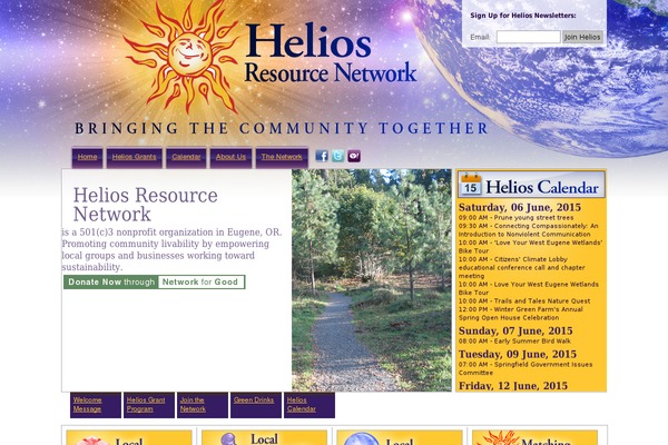 Helios theme site design template sample