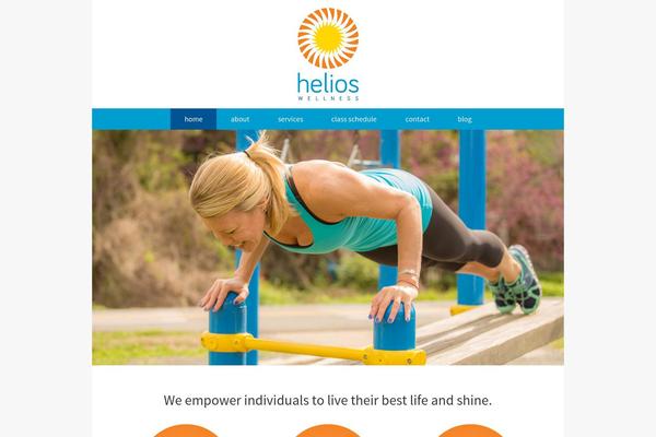 Helios theme site design template sample