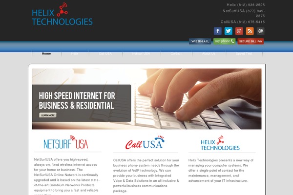 Helix theme site design template sample