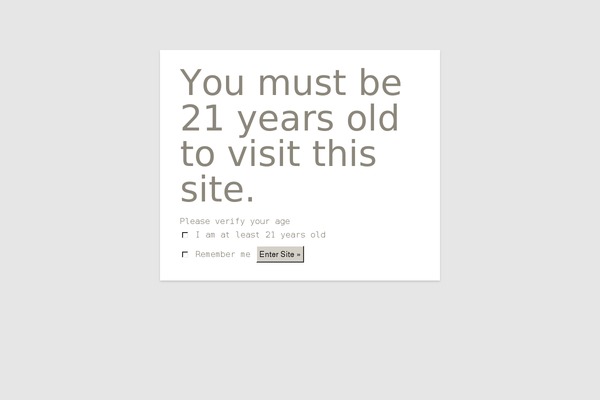 Site using Age Verify plugin