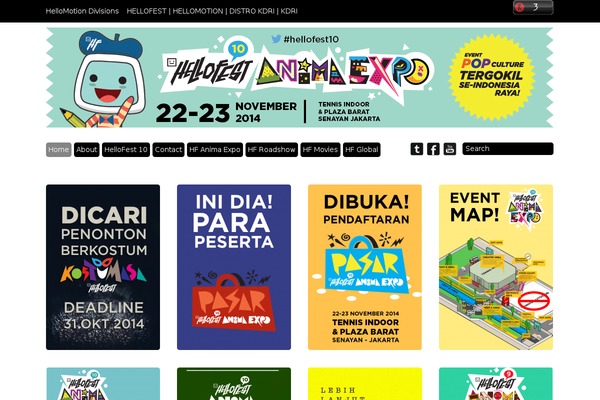 hellofest.com site used Grid Theme Responsive