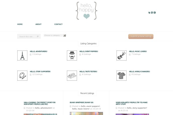 eList theme site design template sample