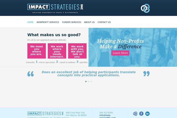 IMPACT theme site design template sample