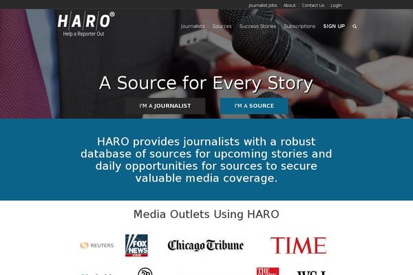 helpareporter.com site used Haro