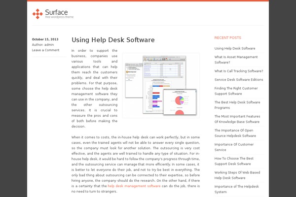 Surface theme site design template sample