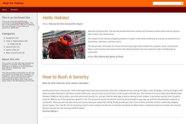 helpforhokies.com site used Docu