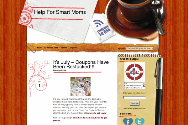 Morning Coffee theme site design template sample