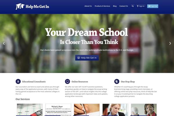 Academy theme site design template sample