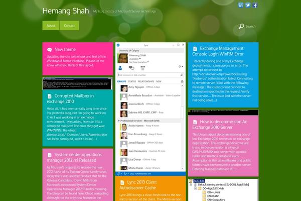 Metro theme site design template sample