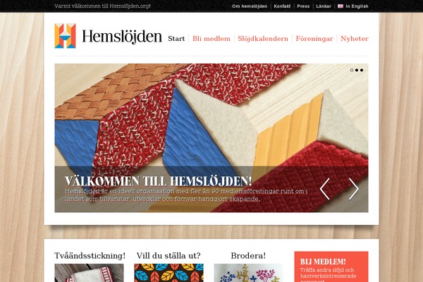 hemslojden.org site used Hemslojden