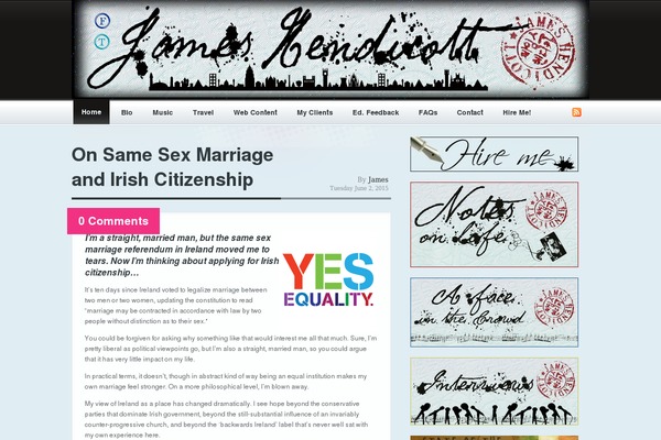 hendicottwriting.com site used Magazeen