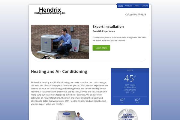 hendrixhvac.com site used Mastersite-layout3