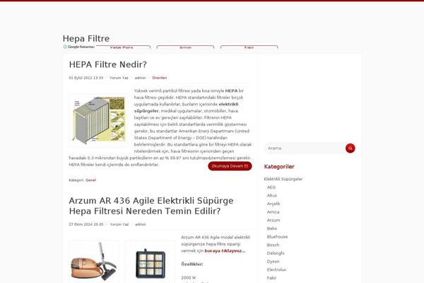 Radius theme site design template sample