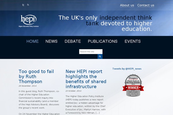 hepi.ac.uk site used Hepi