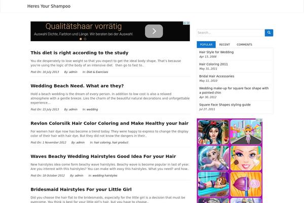 heresyourshampoo.com site used Arwana