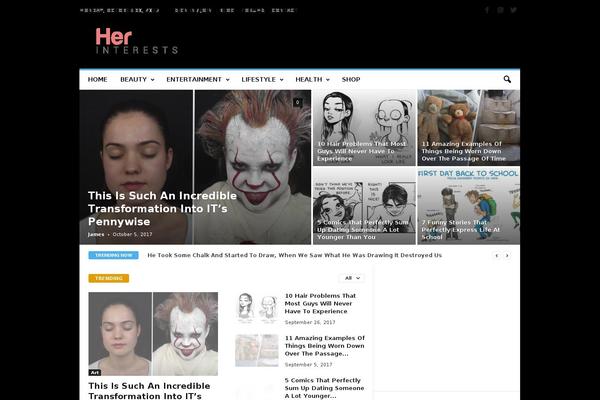 Site using Theia-post-slider plugin