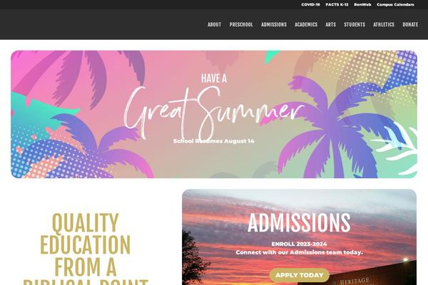 Heritage theme site design template sample