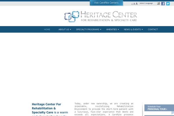 heritagecenterrehab.com site used Agency Pro