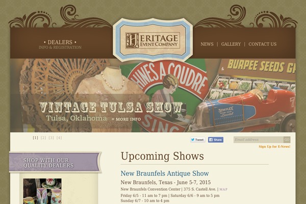 Heritage theme site design template sample