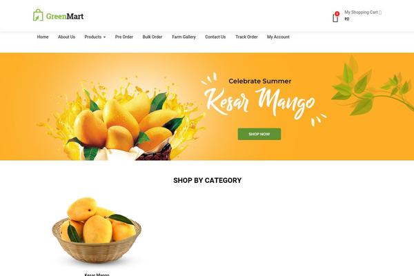 GreenMart theme site design template sample