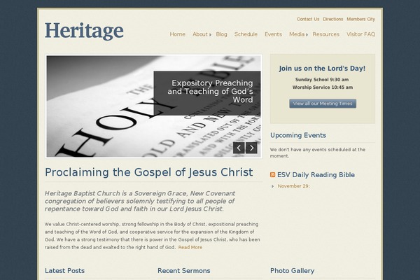 Ecclesia theme site design template sample