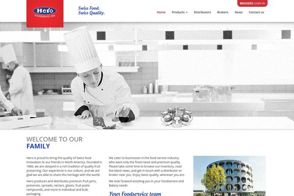 Hero theme site design template sample