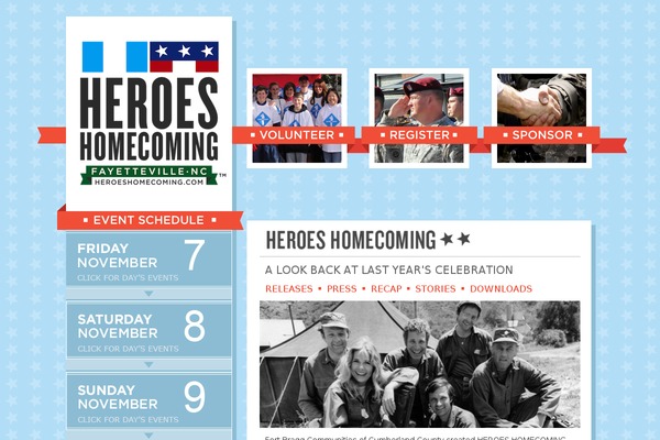 heroeshomecoming.com site used Hhc